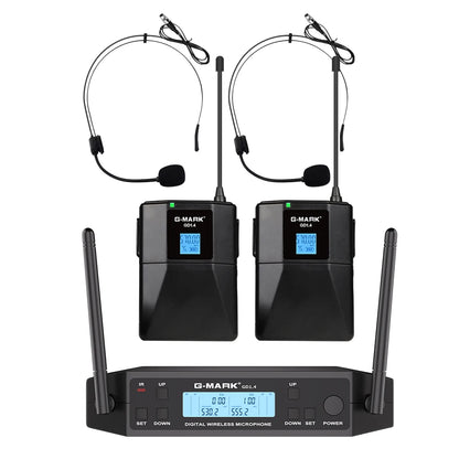 Wireless Lavalier Microphone G-MARK GD1.4 UHF Professional Headset Clip Mic Bodypack Frequency Adjustable 50M For Party Show