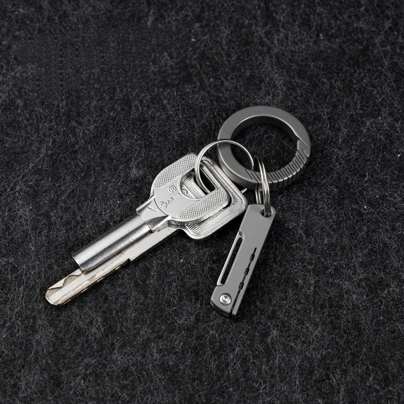 Titanium alloy folding mini knife, portable hanging keychain, unboxing, express delivery knife, household all-in-one knife