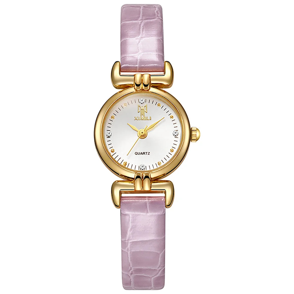 Ladies 2025 New Fashion Small Simple Diamonds Business Quartz Watch Women's Green Women Dress Clock Luxury Gift Wristwatch