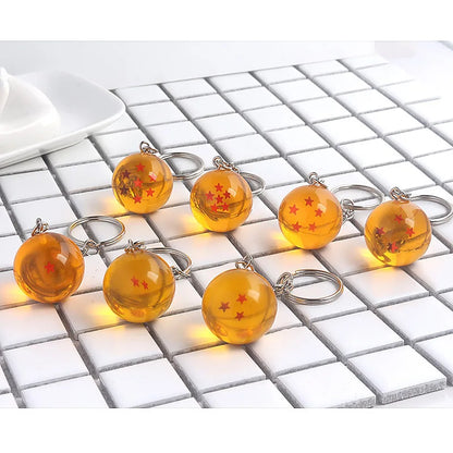 Japanese Anime Dragon Series 1-7 Stars Balls Z Stars Keychain Figures Toys Pendant Car Keyring party Gifts Cosplay Props Jewelry