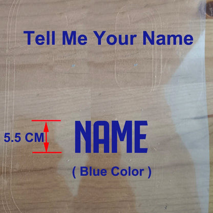 5.5CM Sport Shirt Letter Stickers Custom Football Jerseys Name Volleyball Soccer Clothes Name Patches Thermal Transfer White