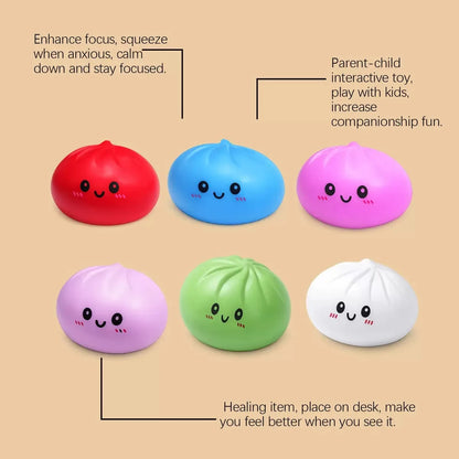 Soft Gel Simulation Bun Squishy Toy Creative Stress Relief Fidget Toy Blind Box for Adults