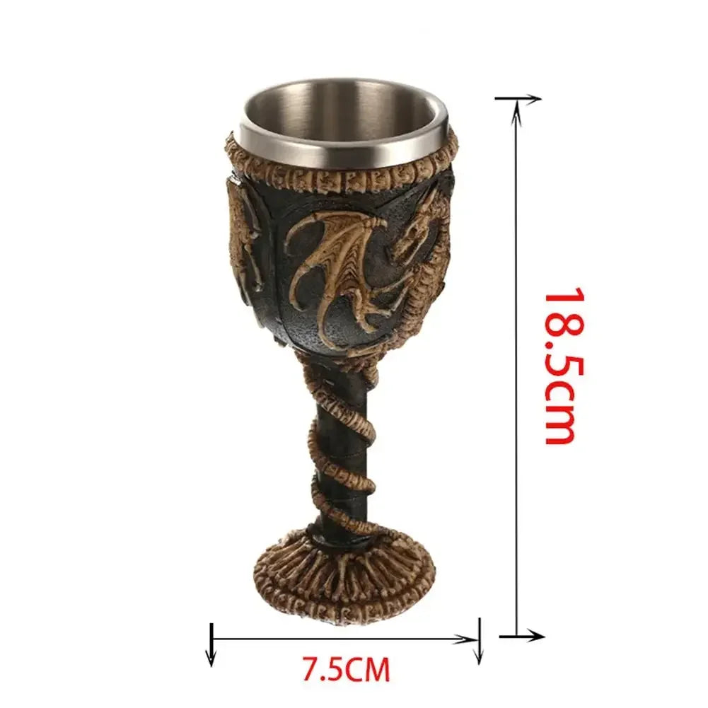 Viking Wood Style Beer Mug, Simulated Wooden Barrel Double Wall Metal Insulated Cup, 1Pc Bar Drinking Mug