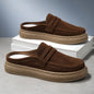 Summer Half Shoes Man Lazy Shoes Comfortable Soft Loafers For Men Moccasins Slip-on Mules Men's Casual Shoes Platform Slippers