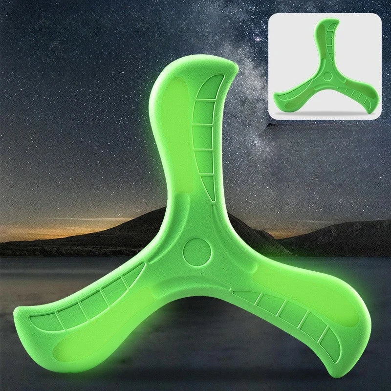 EVA 360 Degrees Returning Spinner Three-leaf Luminous Boomerang Summer Outdoor Sports Game Parent-Child Safe Competitive Toy