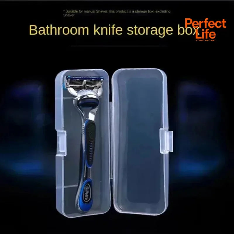 1Pc Stylish and Durable Shaving Storage Box for Men's Razors, Easy to Carry and Keep Clean and Keeps Your Shaver Well Organized