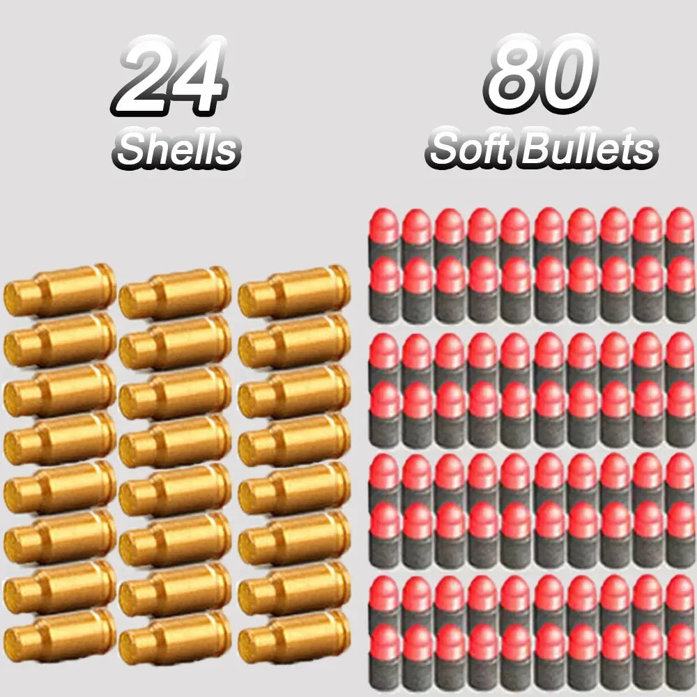 Newest 18 Shell Ejecting Pistol Soft Bullet Toy Gun Children Armas Shoot Outdoor Game Boys Gift