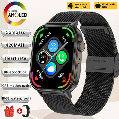 Newly Built-in GPS Sports Fitness Pilates Smart watch Women Fashion Precise Positioning 5ATM Waterproof Bluetooth Call Bracelets