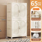 Foldable Baby Closet Plastic Infant Wardrobe Children's Clothing Storage Cabinet for Home Bedroom No Installation Needed