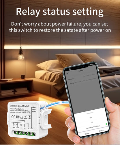 1/2/3 Channels 16A/10A/5A 100-240V Zigbee 3.0 Smart Wireless Switch Smart Home APP Voice Control Work with Alexa Google Home
