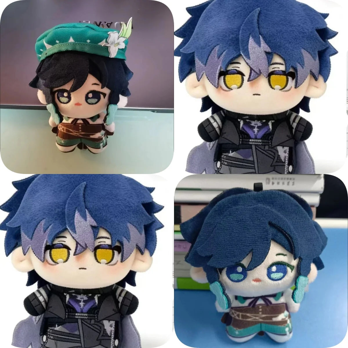 Kawaii Genshin Impact Venti Cosplay 10CM Anime Plush Stuffed Body Backpack Ornaments Pendant Christmas Gifts
