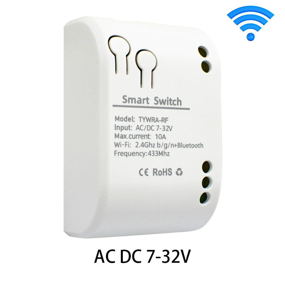 1 Channel Zigbee/WIFI Tuya Smart Relay 12V 24V 110V 220V Dry Contact NO/NC/COM Module Remote Switch for Light/Motor,Alexa Work