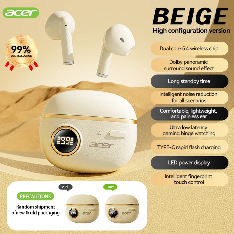 [Official Acer Product] Ohr544 Bluetooth Headphones In-Ear Wireless Design Comfortable to Wear Suitable for Sports Running Cycling Compatible with Mobile Phones Android Ios Systems