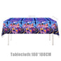 K Pop Birthday Party Decoration Tableware Set - Napkin Tablecloth Banner Paper Plates Slap Bracelets Stamps Baby Shower Supplies
