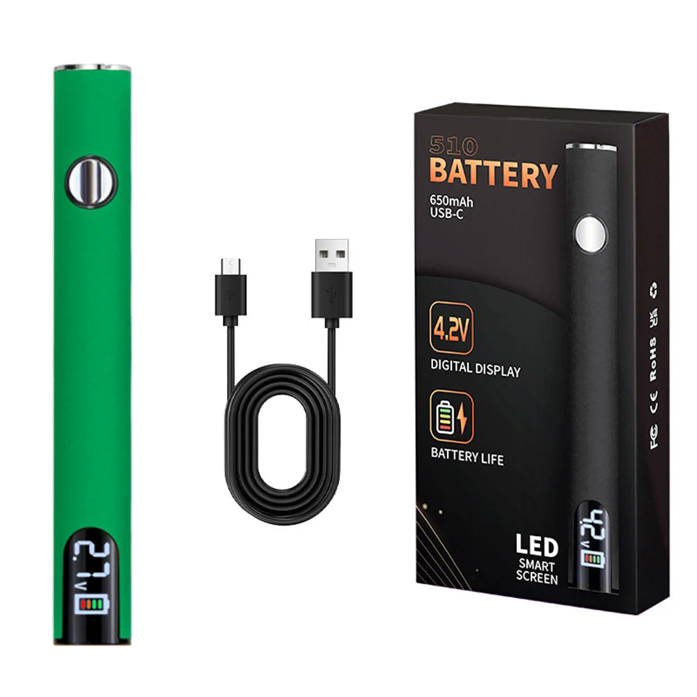 510 Thread Battery Cart Pen Adjustable Voltage Portable Electric Soldering Iron 650mAh Smart Power Tool with USB Charger Cable