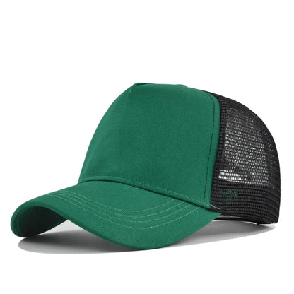 Customized Printed Logo Five Piece Baseball Caps Solid Color Mesh Breathable Sun Shading And Sun Protection Duck Tongue Hats