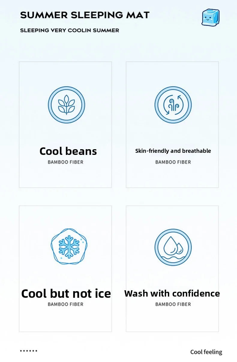 1pc-Summer Cool Bean Pillowcase - Breathable Air Conditioning Pillow Cover for Hot Sleepers No Insert Included 48 x 74cm