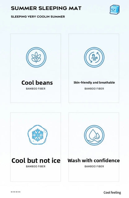 1pc-Summer Cool Bean Pillowcase - Breathable Air Conditioning Pillow Cover for Hot Sleepers No Insert Included 48 x 74cm