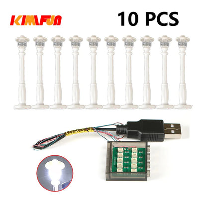 10PCS 0.8mm Pin RGB LED For LEGO Building Blocks USB Lamp DIY Street Light City Electric Decorate 1X1 Brick Compatible All Brand