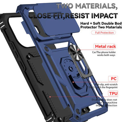 Funda For Xiaomi 15T Pro 5G Case Armor Slide Lens Protect Phone Case For Xiomi 15TPro Xiaomi15T Pro Magnetic Holder Ring Cover