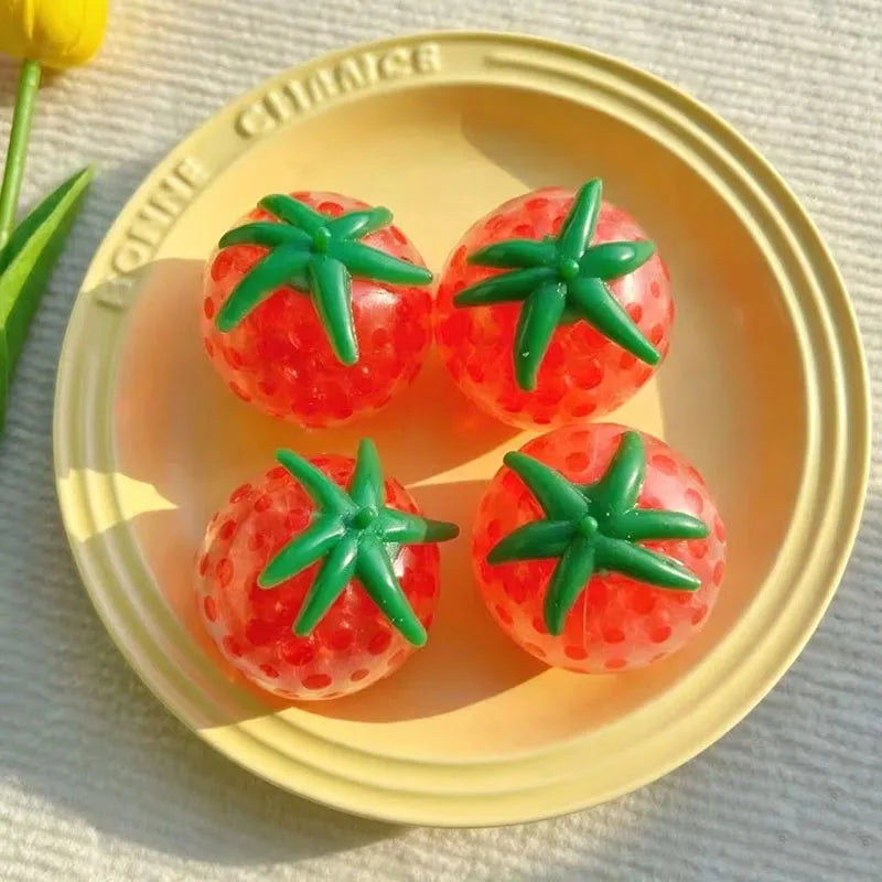 Fruit Shaped Squeeze Ball Toy Water Bead Fidget Sensory Stress Relief Gadget for Adults Dough Ball Fidget Toys Anxiety Relief