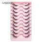 Lashes 3/10 Pairs Half Lashes Cat Eye Natural Long Lashes 3D Mink Eyelashes Full Strip Lashes Makeup Extension Tools