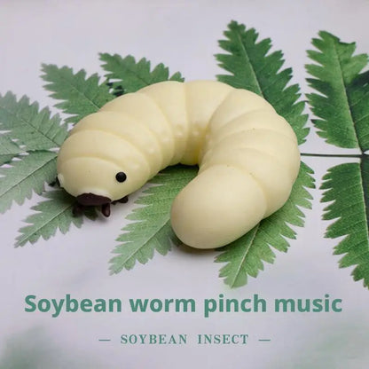 Squish Caterpillar Toy Soft Caterpillar Stretch Cute Sensory AntiStress Decompression Toys Soybean Bug Pinching Fun Toy