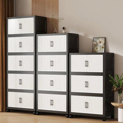 Thickened Multi-layer Storage Cabinet Home Living Room Mobile Organizer for Snacks Toys Miscellaneous Items Storage Cupboard
