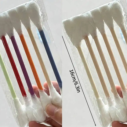 6Pcs Creative Cat Toys Cotton Swab Shaped Catnip Toy Giant Kitten Grinding Biting Stick Teething Cleaning Chew Toys Pet Supplies