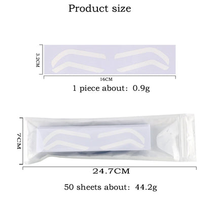 50Pc Disposable Eyebrow Design Stencil Eyebrow Tint Airbrush Auxiliary Sticker For Brows Shaping With Single Eyebrowstype Option