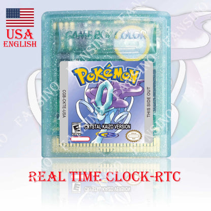 GBC Real Time Clock Pokemon Crystal Kaizo (v1.0) High Quality GBC Video Game Cartridge With Battery For GBA/GBC Series Console