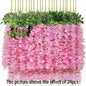12pcs Wisteria Vine Artificial Flowers Wholesale Trailing Fake String for Home Wedding Party Decor Silk