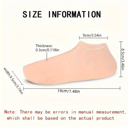 2 Pairs Of Moisturizing Silicone Foot Socks - Specially Designed For Cracked Feet, Contains Massage And Moisturizing Gel