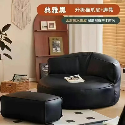 Lazy Bean Bag Sofa Seating Sleeping Tatami Chair Bedroom Room Black Single Sofa Boneless Couch 1-person Hotel Home Furniture