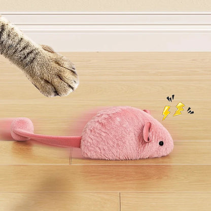 New Interactive Mouse Plush Cat Chew Toys Boredom Interactive Plush Toys Kitten Game Indoor Plush Mice Luminous Toys For Cats