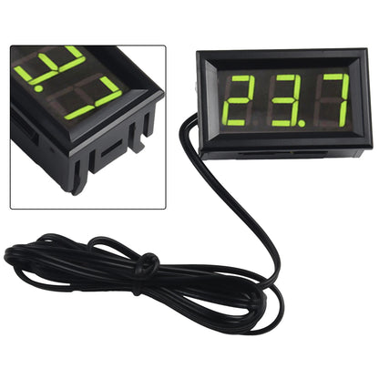 1*Digital Thermometer With Probe LED -50~110°C DC 5-12V Car Temperature Panel Meter Gauge  Instrument Parts & Accessories