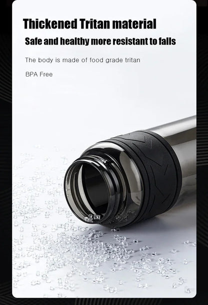 TKK 1000ml Water Bottle Sports Watter Bottle Tritan BPA Free Straw Portable Leak-proof Plastic Drinkware Outdoor Fitness Kettle