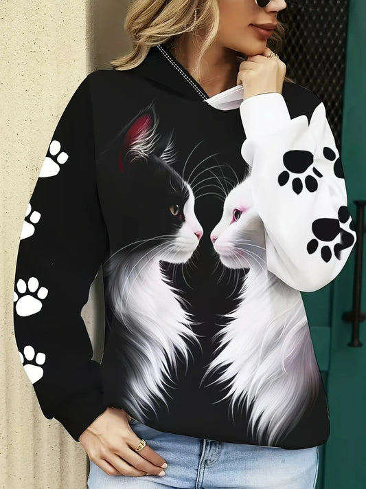 Cute Cat 3D Print Hoodies Men Women Fashion Casual Sweatshirts Autumn Oversized Hoodie Pullovers Tracksuit Women Clothing