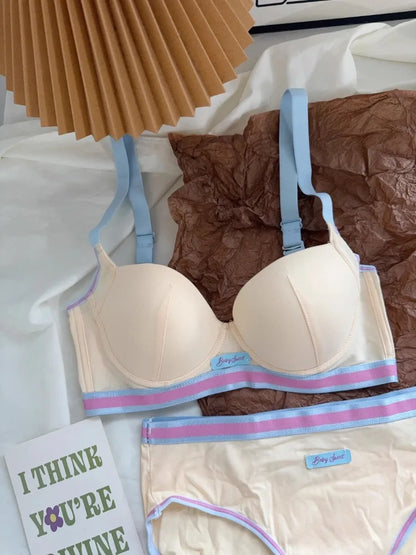 YUQI Dopamine Pink Plus Size Bra - Big Bust Lift | Anti-Sag Non-Trace Thin Lingerie Wireless Push Up Comfort Sexy Support