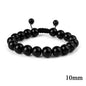 6mm 8mm 10mm Natural Stone Bracelet, Tiger Eye Agate Lava Bead Unisex Adjustable Handwoven Boho Jewelry Gift for Men Women