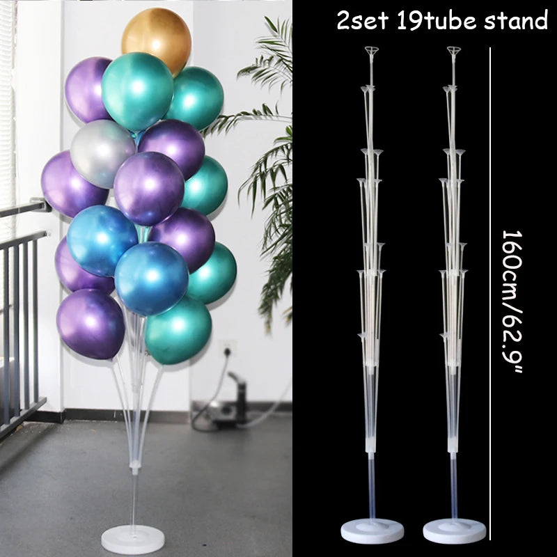1/2 set Latex Balloon Holder Balloons Stand Column Metallic Balloons Baby Shower Kids Birthday Party Wedding Decoration Supplies