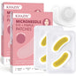 Retinol Microneedle Eye Patches with Hyaluronic Acid & Firming Peptides,for Forehead, Eye Area, Crow's Feet & Smile Lines,1Pair.