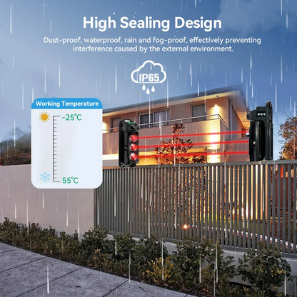 Meian Focus Wired Dual/Triple Infrared Beam Sensor, IP65 Waterproof Infrared Barrier Detector,  Infrared Barrier for Villa Farm
