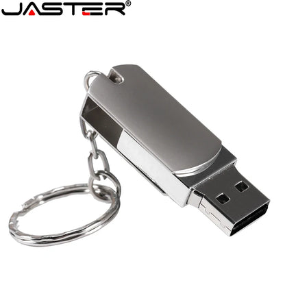 JASTER USB Flash Drive 64GB Rotatable Pen Drive 32GB Super Mini Memory Stick Free Key Chain Pendrive 16GB Creative Gifts U Disk
