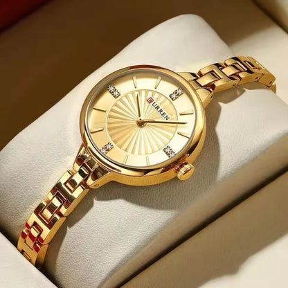 CURREN 9097 Elegant Women's Quartz Watch Luxury Stainless Steel Strap Women's Watch часы женские наручные
