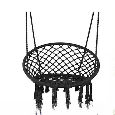 Woven Hanging Chair with Backrest for Indoor & Outdoor | Swing Chair for Garden, Patio, Balcony | Portable Nest Basket