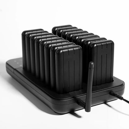 Wireless Restaurant Pager System Guest Customer Calling 16 Beepers Pager Buzzer For Restaurant Food Court Cafe Beach Bar