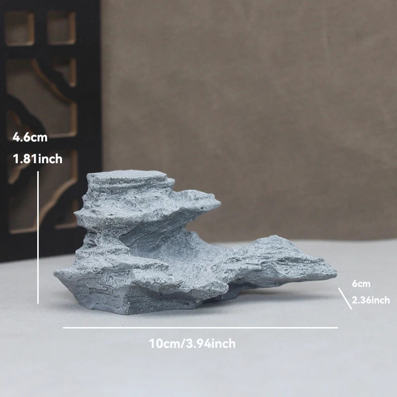 Sandstone Stone Miniature Mountain Fairy Garden Bonsai Rockery Lanscaping Ornaments Aquarium Decoration Accessories Home Decor