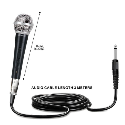 3PCS Sm58switch Wired Microphone With Clips Suitcase Cardioid Dynamic Microphone For Stage Singing Karaoke BBOX REC