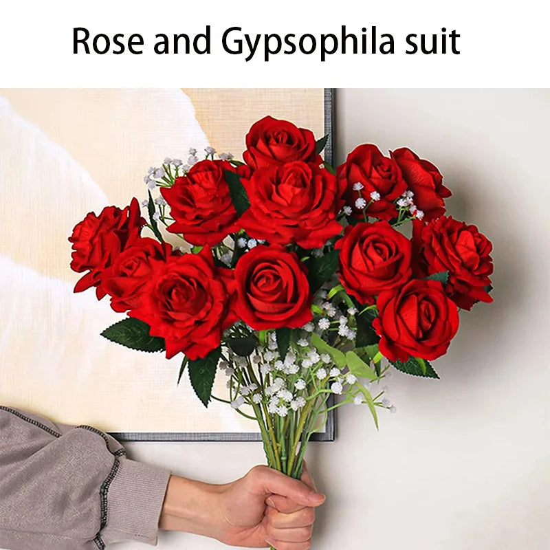 Artificial Plastics Gypsophila Flower Outdoor Garden Party Courtyard Home Vases Table Wedding Bridal Bouquet DIY Gifts Accessory